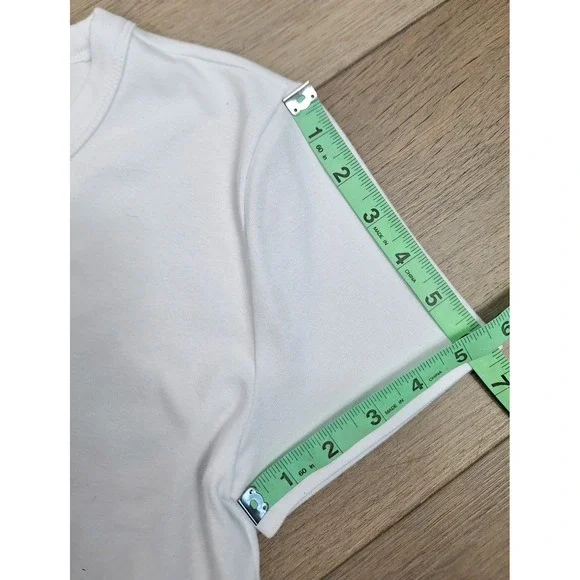 Sunday Best Aritzia White Embroidered Poodle T-Shirt Womens Size Medium NWT - Picture 5 of 7